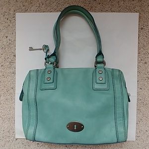 Fossil ZB 5565 Marlow Leather Satchel Aquamarin
